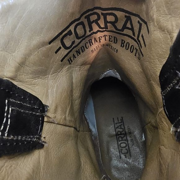 Corral Men’s Cowboy Boots Size 10 Chocolate Brown Leather Round Toe Western - Picture 10 of 15